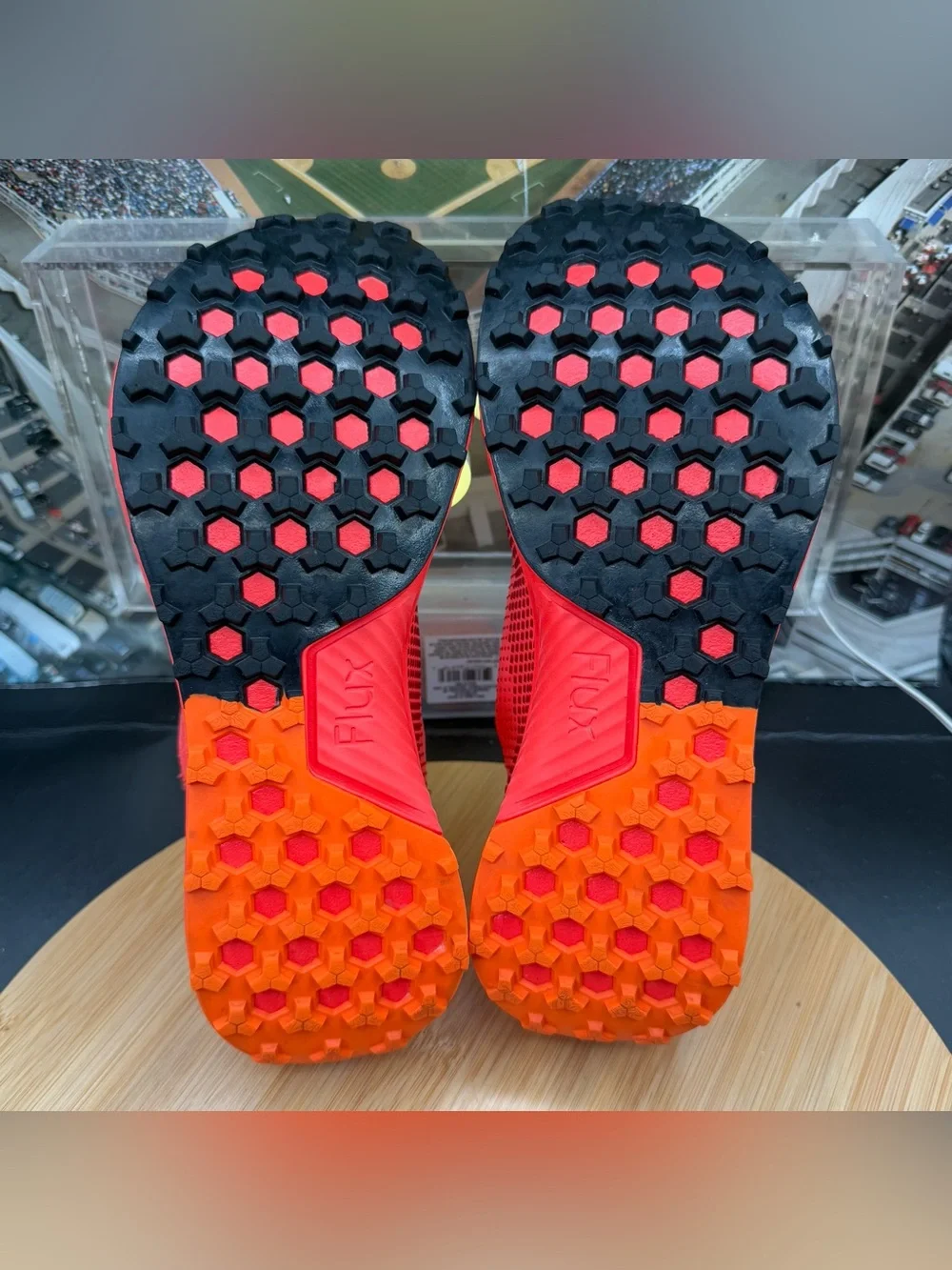Flux Footwear Adapt Trail Runner Solar Red Knit Shoes Women’s 7/ Men’s 5.5